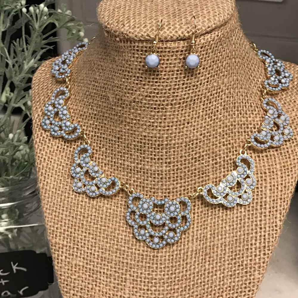Baby Blue Necklace Set